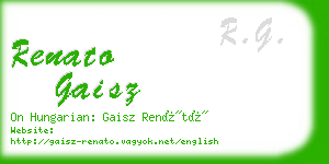 renato gaisz business card